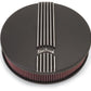 Edelbrock ED41173 Classic Series Air Cleaners - Black Finish Round Cast Air Cleaner for Single 4-Barrel Carb W/ 3" Element 3.9" Ht. ED41173