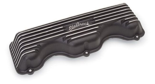 Edelbrock ED41403 Edelbrock Chev BB 348-409W Classic Finned Black Alloy Valve Covers ED41403
