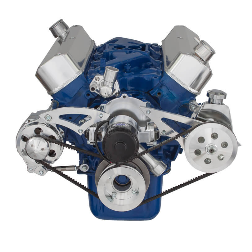 CVF 302-PS-SYSTEM-EWP Ford 289-302-351W V-Belt System - Alternator & Power Steering w/ Electric Water Pump