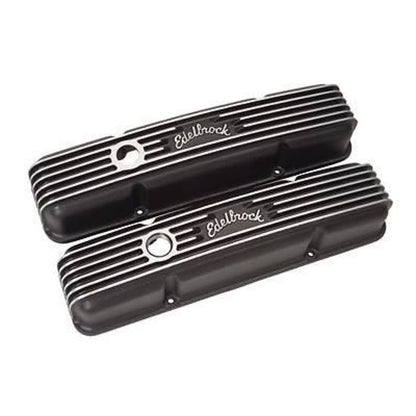 Edelbrock 41443 Classic Series Valve Cover for Chevy 262-400 V8 1959-86