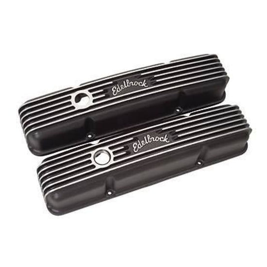 Edelbrock ED41443 Chev SB Classic Series Cast Aluminum Valve Covers