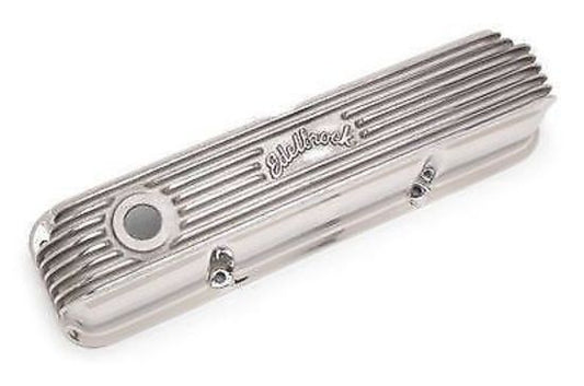 Edelbrock ED4162 Edelbrock Ford Fe 390-428 Classic Finned Valve Covers Alloy Polished ED4162
