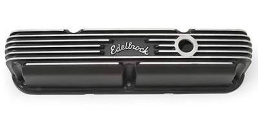 Edelbrock ED41763 Chrysler SB 318-360 Classic Series Alloy Valve Covers Black