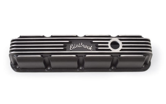 Edelbrock ED41773 Chrysler Magnum Classic Series Alloy Valve Covers Black