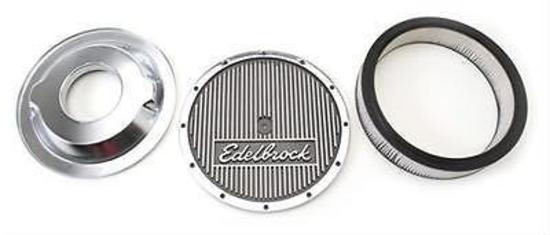 Edelbrock ED42074 Edelbrock Endurashine Elite Series 14X3" Air Cleaner 1" Drop 5-1/8" Neck ED42074