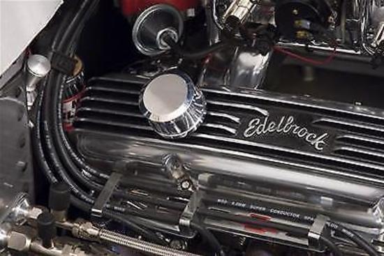 Edelbrock ED4213 Elite Series Polished Alloy Valve Cover Breather Push-In Style