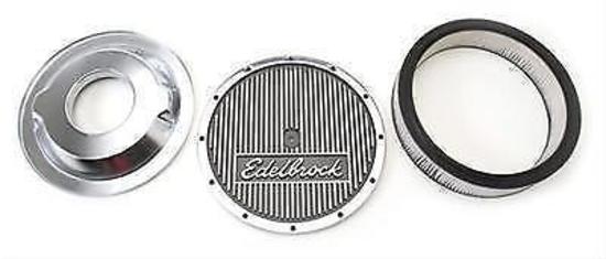 Edelbrock ED42214 Edelbrock Elite Series 14X3" Endurashine Air Cleaner Drop Base ED42214
