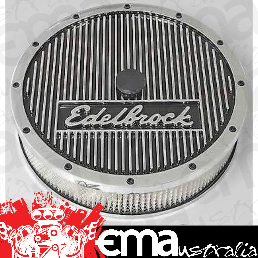 Edelbrock ED42214 Edelbrock Elite Series 14X3" Endurashine Air Cleaner Drop Base ED42214