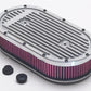 Edelbrock ED4237 Edelbrock Elite Series Finned Oval Air Cleaner for Dual Quads Polished ED4237