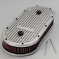 Edelbrock ED4239 Edelbrock Elite Series Oval Air Cleaner for Three 2-Barrel Carbs ED4239