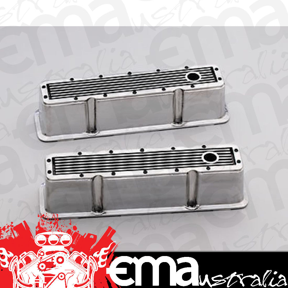 Edelbrock ED4245 Chev SB 283-400 Elite Series Tall Aluminum Valve Covers
