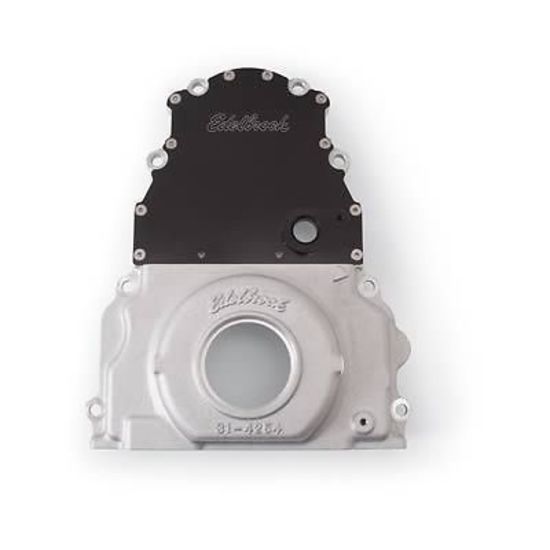 Edelbrock ED4255 Chev LS2 6.0L V8 2-Piece Timing Cover Front Mount Cam Sensor