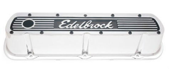 Edelbrock ED42604 Edelbrock Elite Series Alloy Valve Covers suit Ford 289-351W Endurashine ED42604