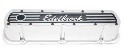 Edelbrock ED42604 Edelbrock Elite Series Alloy Valve Covers suit Ford 289-351W Endurashine ED42604