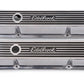 Edelbrock ED4262 Elite 2 Series Short Valve Covers - Polished suit SB Chev W/ Edelbrock Logo ED4262