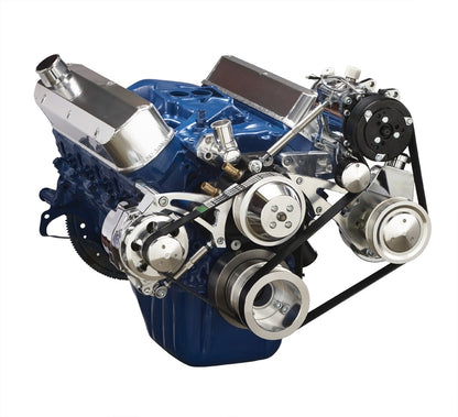 CVF 302-SERPENTINE-AC-ALL Ford 289-302-351W Serpentine Conversion Kit - A/C Alternator & Power Steering - All Inclusive