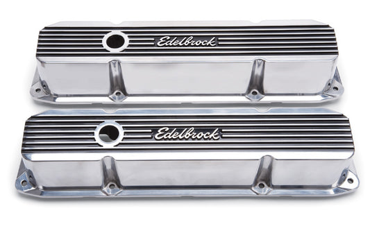 Edelbrock ED4276 Elite 2 Series Valve Covers - Polished suit BB Chrysler W/ Edelbrock Logo ED4276