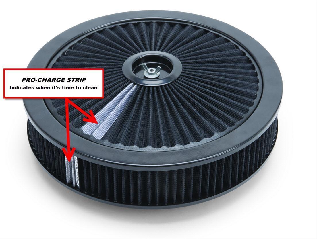 Edelbrock ED43662 Pro-Flo High-Flow Series 14" Black Air Cleaner