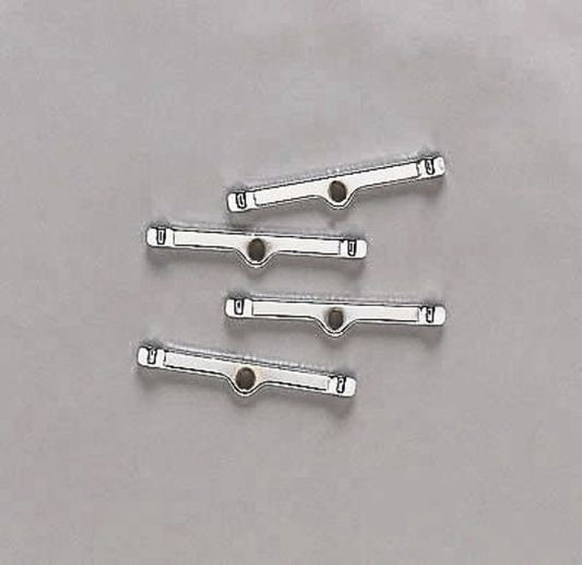 Edelbrock ED4404 Chrome Hold-down tab kit (Small Block Chevy, 4 pieces)