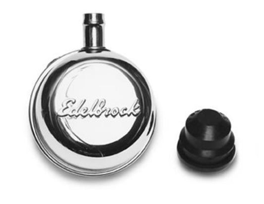 Edelbrock ED4410 Signature Series Valve Cover Breathers Round Breather W/ 90Ç?Çú Nipple Chrome Finish ED4410