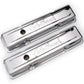 Edelbrock ED4449 Signature Series Chrome Valve Covers Chevrolet 262-400 '59-86 Low 2.8" Overall Height ED4449