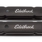 Edelbrock 4453 Signature Series Valve Covers, Black, Low Profile, Pontiac 301-455 V8, '62-'79
