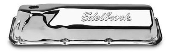 Edelbrock ED4461 Edelbrock Signature Series Chrome Valve Covers Ford 302-351C 2.9" High ED4461