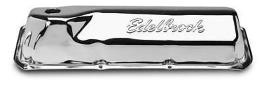 Edelbrock ED4461 Edelbrock Signature Series Chrome Valve Covers Ford 302-351C 2.9" High ED4461