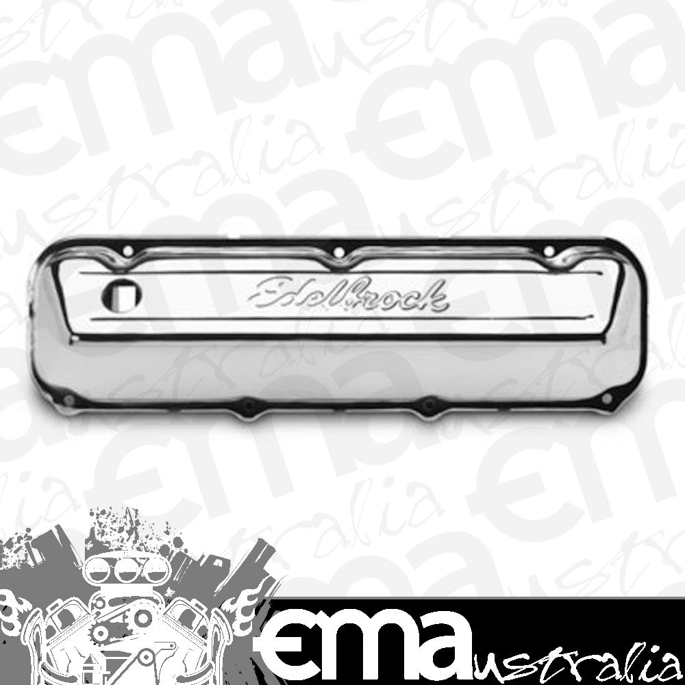 Edelbrock ED4463 Signature Series Chrome Valve Covers Ford 429-460 3.6" Overall Height ED4463