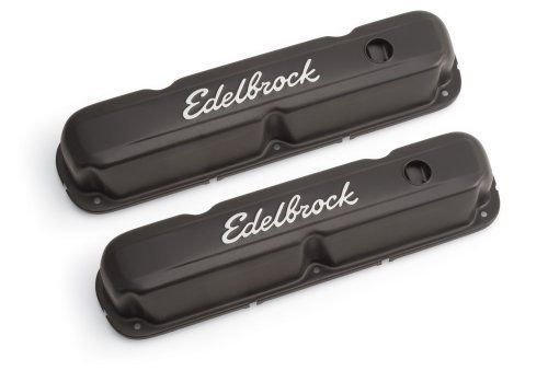 Edelbrock ED4473 Chrysler 318-360 '65-91 Signature Series Black Valve Covers