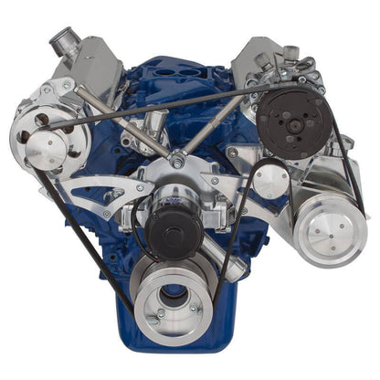CVF 302-SERPENTINE-AC-EWP Ford 289-302-351W Serpentine Conversion Kit - AC Alternator & Power Steering w/ Electric Water Pump