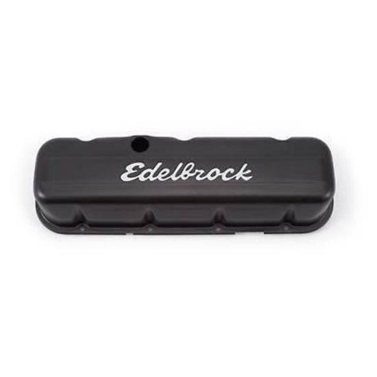 Edelbrock ED4683 Chev BB Signature Series Black Valve Covers