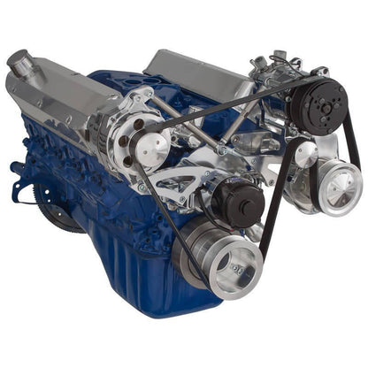 CVF 302-SERPENTINE-AC-EWP Ford 289-302-351W Serpentine Conversion Kit - AC Alternator & Power Steering w/ Electric Water Pump