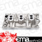 Edelbrock ED5414 Three Duce Intake Manifold C-357-B suit SB Chev Vortec W/ Edelbrock 94 3-Bolt Carburettors ED5414