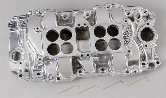Edelbrock ED54211 Edelbrock C-66-R Dual Quad Intake Manifold Chev BB Rectangle Port ED54211
