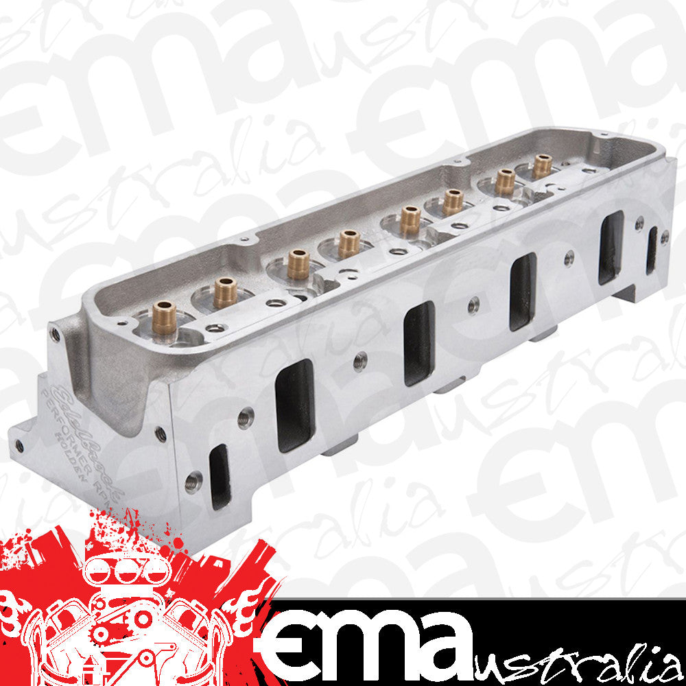 Edelbrock ED61379 Performer RPM Aluminium Cylinder Head - Holden V8 Vn Efi Style W/ Injector Notch, 195Cc Intake Port, 62Cc Chamber, Single Bare ED613
