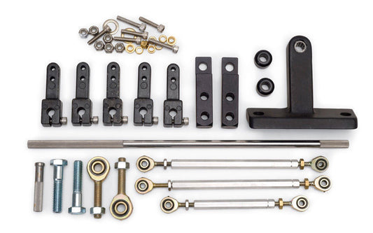 Edelbrock ED7077 Edelbrock Throttle Linkage Kit for Sideways Mounted Dual Dominator Carbs ED7077