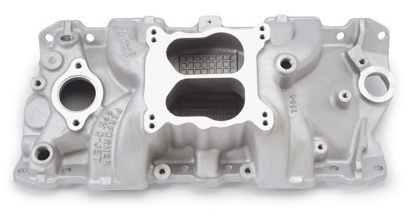 Edelbrock ED7104 Chev SB V8 Performer Rpm Q-Jet Intake Manifold Dual Plane