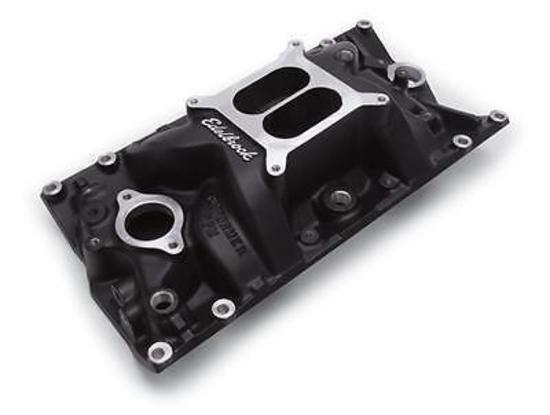 Edelbrock 71163 Performer RPM Small Block Chevy Vortec Black Intake Manifold