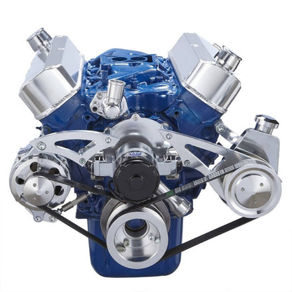 CVF Racing CVF-302-SERPENTINE-PS-EWP 302-SERPENTINE-PS-EWP Ford 289-302-351W Serpentine Conversion Kit - Alternator & Power Steering w/ Electric Water Pump