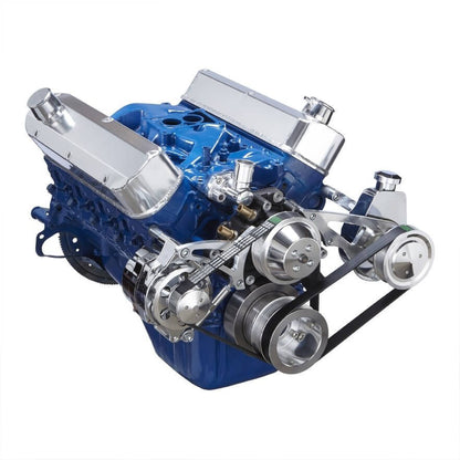 CVF Racing CVF-302-SERPENTINE-PS 302-SERPENTINE-PS Ford 289-302-351W Serpentine Conversion Kit - Alternator & Power Steering