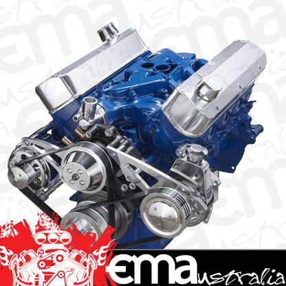 CVF Racing CVF-302-SERPENTINE-PS 302-SERPENTINE-PS Ford 289-302-351W Serpentine Conversion Kit - Alternator & Power Steering