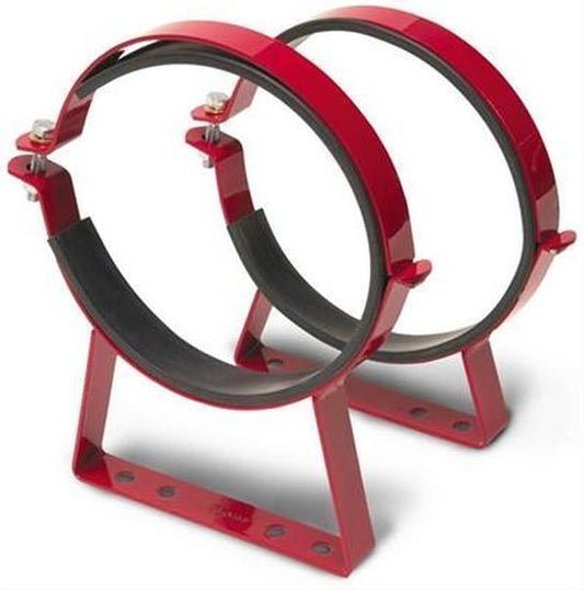 Edelbrock ED72600 Edelbrock Hinged Steel Red Bottle Brackets 7" Diameter 10-15 Lb Bottles ED72600