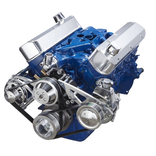 CVF Racing CVF-302-SERPENTINE-PS 302-SERPENTINE-PS Ford 289-302-351W Serpentine Conversion Kit - Alternator & Power Steering