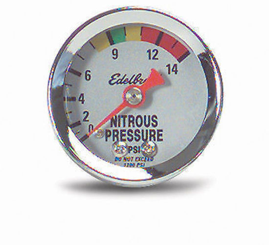 Edelbrock ED73800 Edelbrock 1-1/2" Standard Nitrous Pressure Gauge 0-1400 PSI ED73800