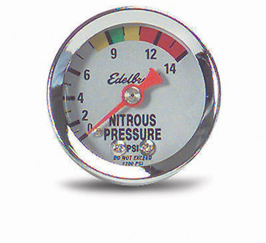 Edelbrock ED73800 Edelbrock 1-1/2" Standard Nitrous Pressure Gauge 0-1400 PSI ED73800
