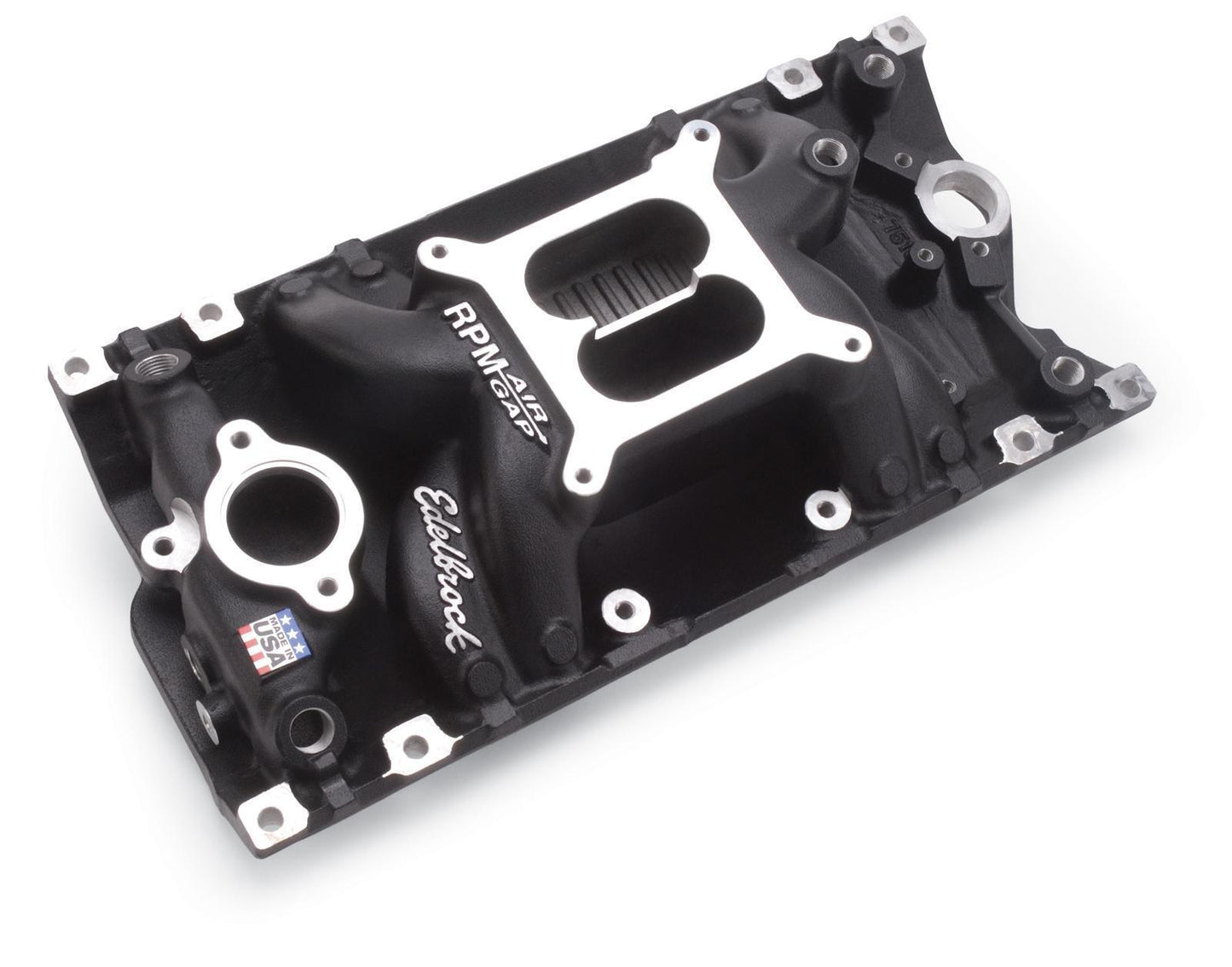 Edelbrock ED75163 Chev SB Vortec 5.7L RPM Air-Gap Intake Manifold Black Finish