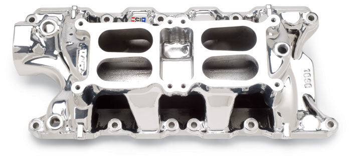 Edelbrock ED75354 RPM Air-Gap Dual Quad Intake Manifold - Endurashine Finish Ford 289-302W 1500-6500 RPM ED75354