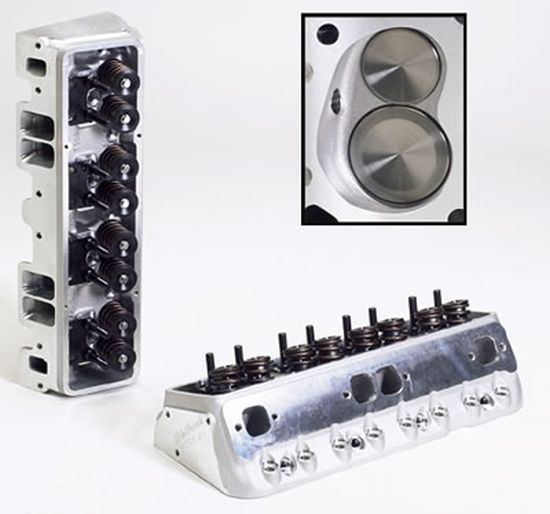 Edelbrock ED77619 Chev SB 302 327 350 400 Victor Jr. Cylinder Heads (each)