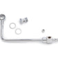 Edelbrock 8126 Chrome Steel Fuel Line With 3/8" Barbed End Inlet Without Fuel Filter